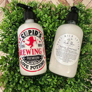 Valentine Goat Milk Lotion Glass Bottles